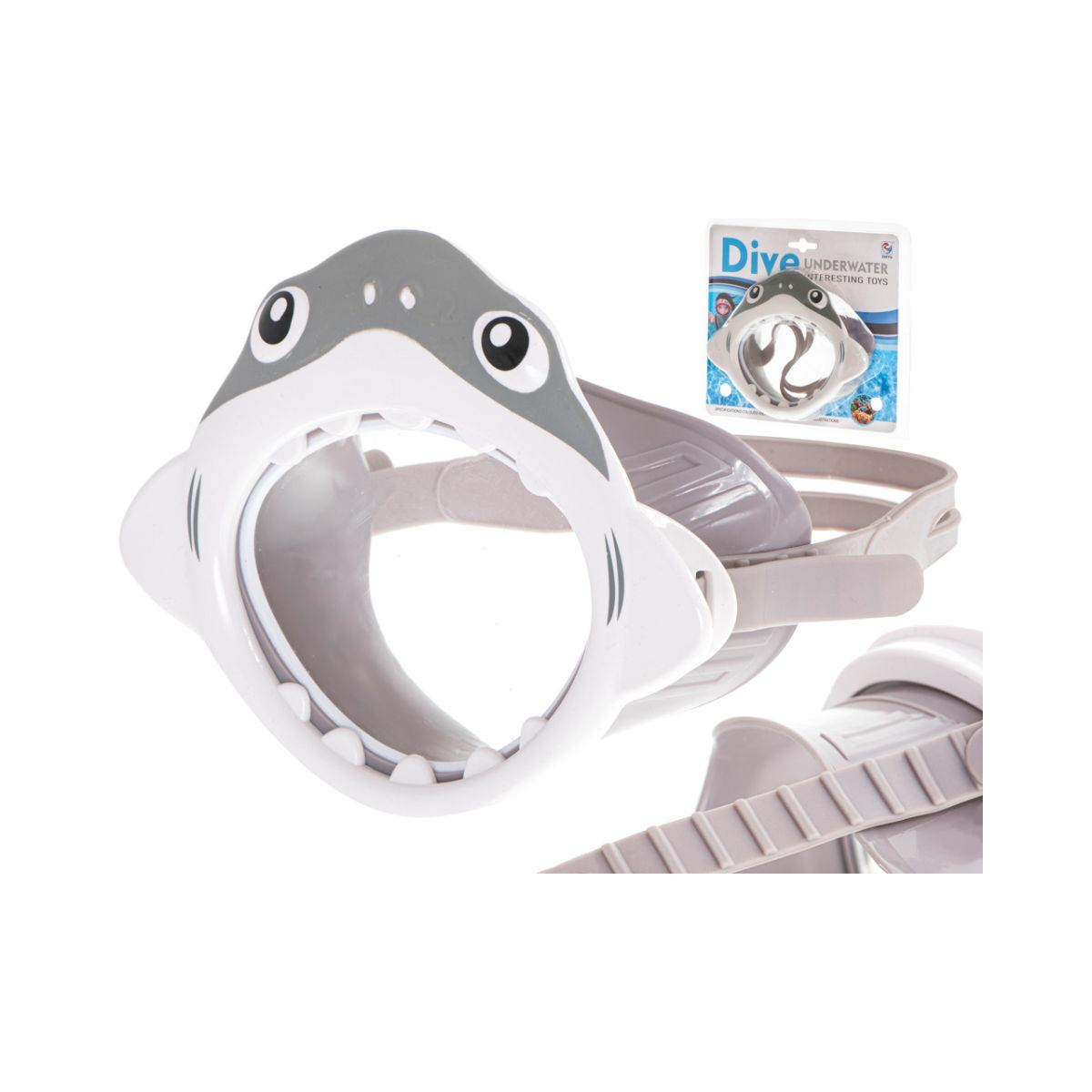 Masca pentru scufundari, forma rechin, 12 x 9cm 4cm, 1, hectarul.ro