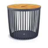 Hectarul - Masuta cu spatiu de depozitare si capac de bambus 45x41 cm antracit