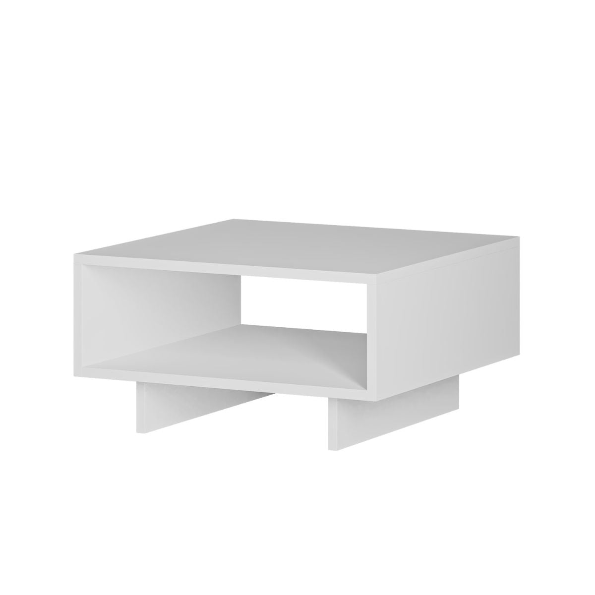 Masuta de cafea alba din PAL melaminat 60x60 cm Hola Decortie, 1, hectarul.ro