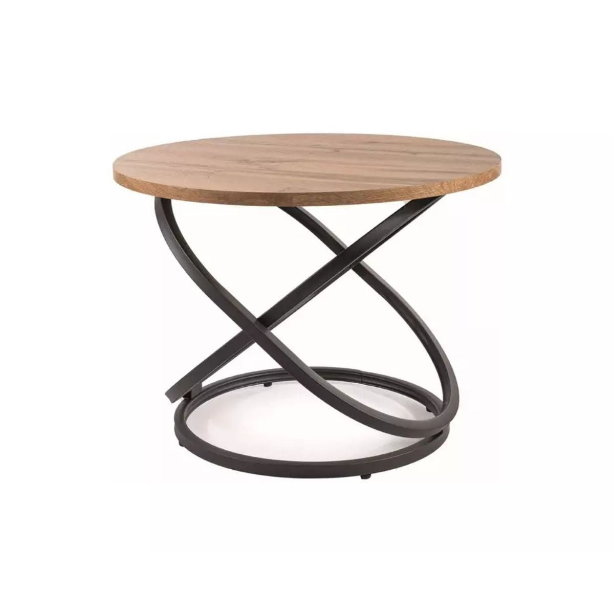 Masuta de cafea cu cadru metalic si blat din MDF, 79 cm diametru, 46 cm inaltime, CT14, 1, hectarul.ro