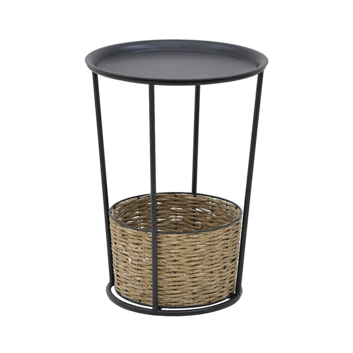 Masuta de cafea din metal si poliester Ø44Χ60 Ethnic Inart, 1, hectarul.ro