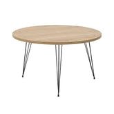 Hectarul - Masuta de cafea Inart din MDF si metal Ø71x42 cm natur/negru