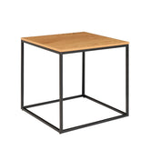 Hectarul - Masuta de cafea maro/negru din otel si PAL melaminat 45x45 cm Vita House Nodic