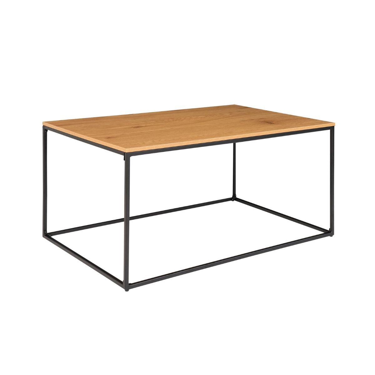 Masuta de cafea maro/negru din otel si PAL melaminat 60x90 cm Vita House Nodic, 1, hectarul.ro