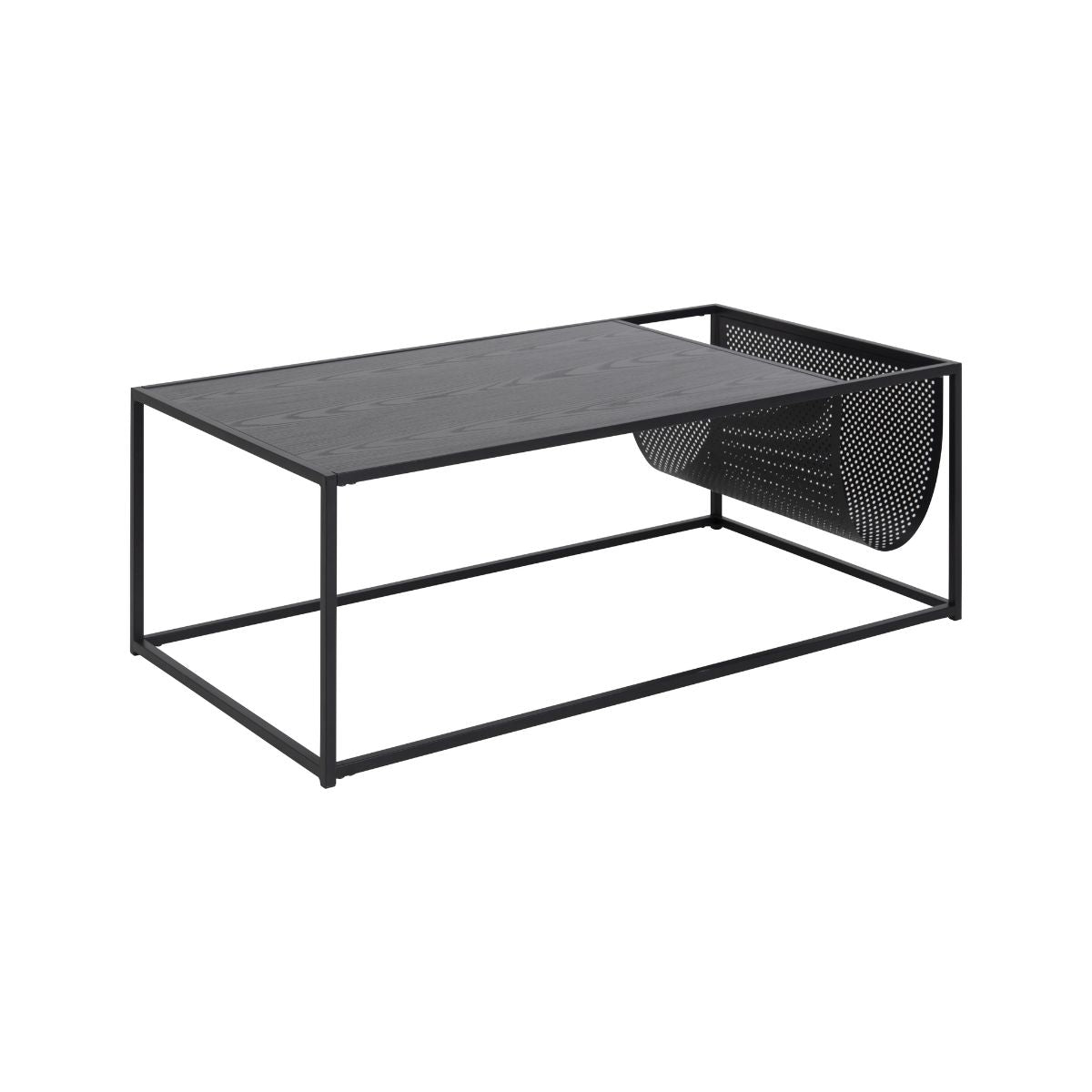 Masuta de cafea neagra din MDF melaminat si otel Seaford Actona, 1, hectarul.ro