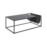 Hectarul - Masuta de cafea neagra din MDF melaminat si otel Seaford Actona