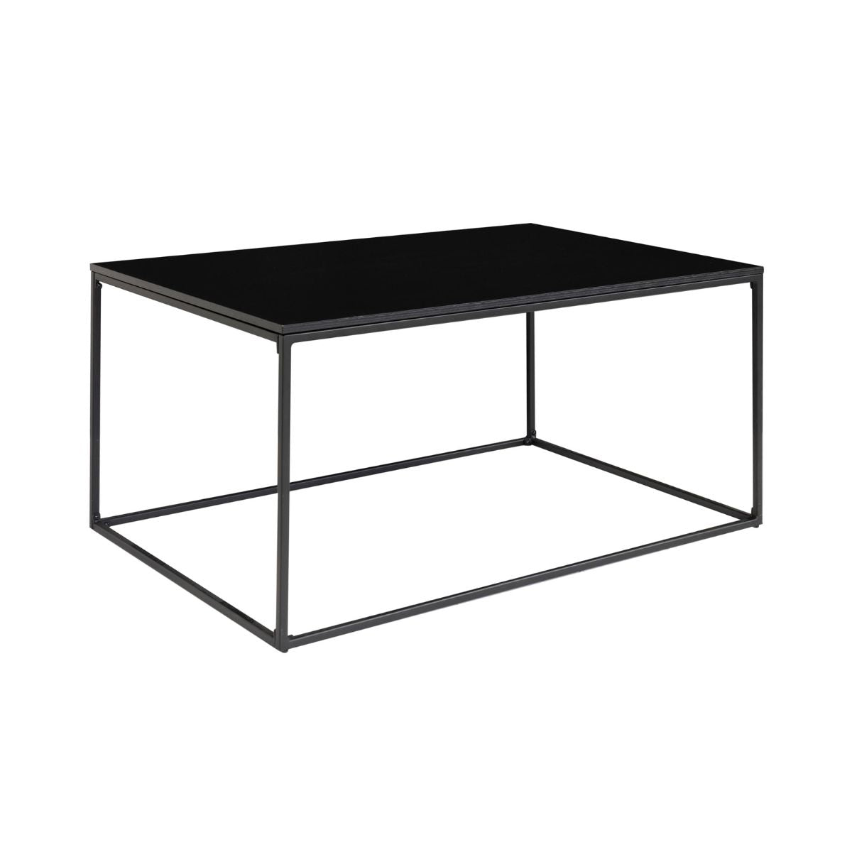 Masuta de cafea neagra din otel si PAL melaminat 60x90 cm Vita House Nodic, 1, hectarul.ro