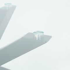 Masuta de cafea rotunda cu cadru metalic si blat din sticla securizata, 80 cm diametru, 40 cm inaltime