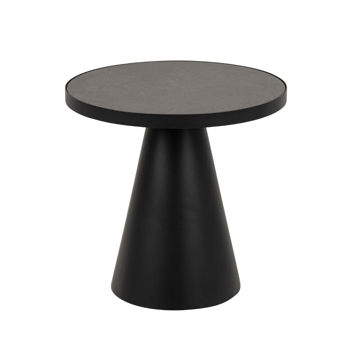 Masuta de cafea rotunda neagra din ceramica si otel Ø45,7 cm Soli Actona, 1, hectarul.ro