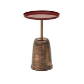 Hectarul - Masuta moderna metalica, culoare auriu-violet, 40x40x62 cm, INART