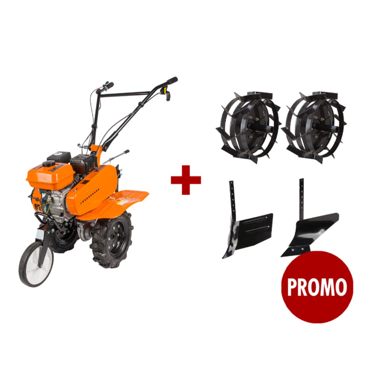 Promotie Motosapa 7CP+ Roti Agricole + Roti Metalice + Plug + Rarita Evotools, 1, hectarul.ro