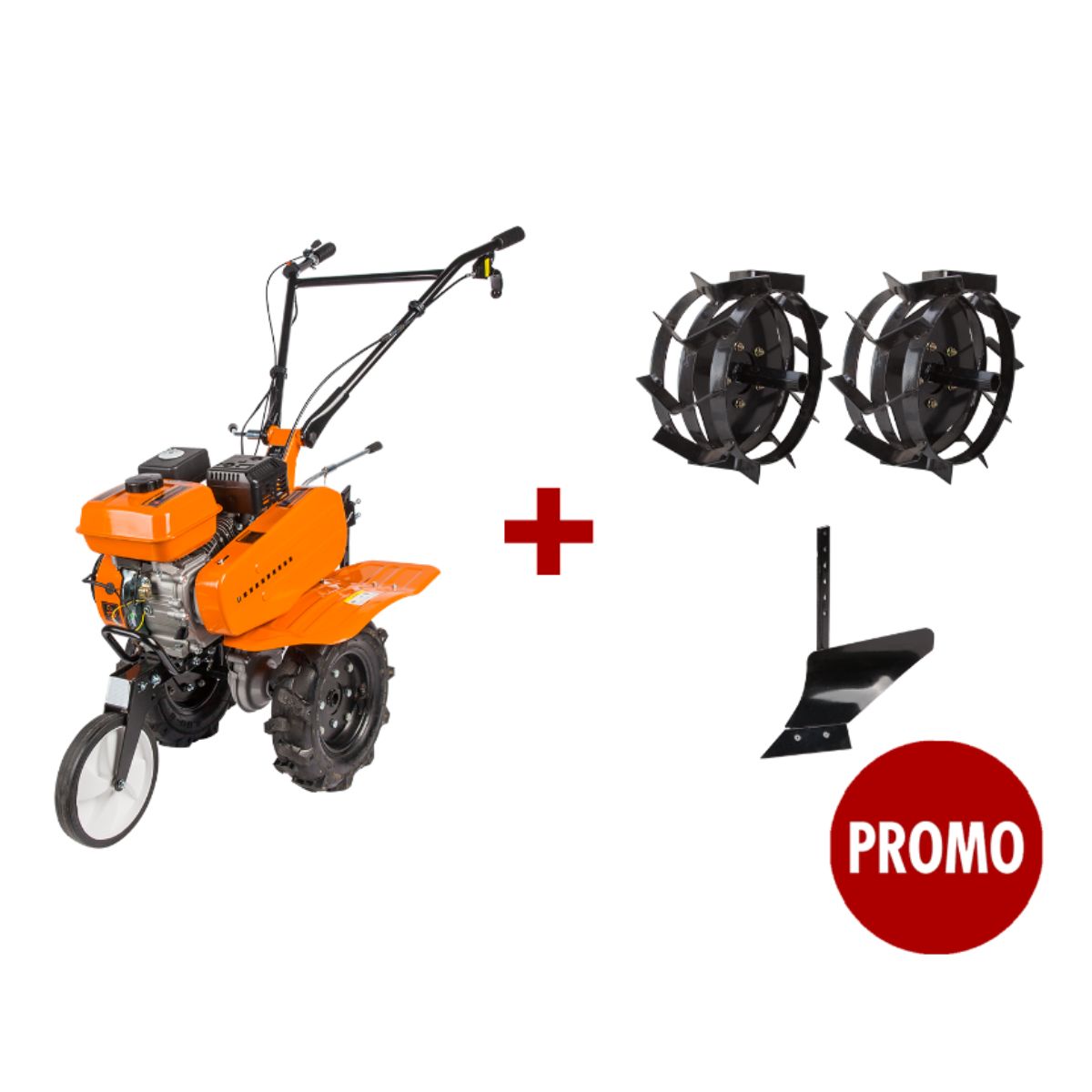 Promotie Motosapa 7CP+ Roti Agricole + Roti Metalice + Plug Evotools, 1, hectarul.ro