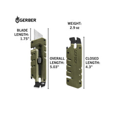 Multitool EDC (everyday carry) GERBER, Prybrid-Utility,verde