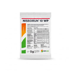 Nissorun 10 WP 5 g acaricid cu hexitiazox pentru păianjenul roșu la legume, pomi fructiferi și viță-de-vie
