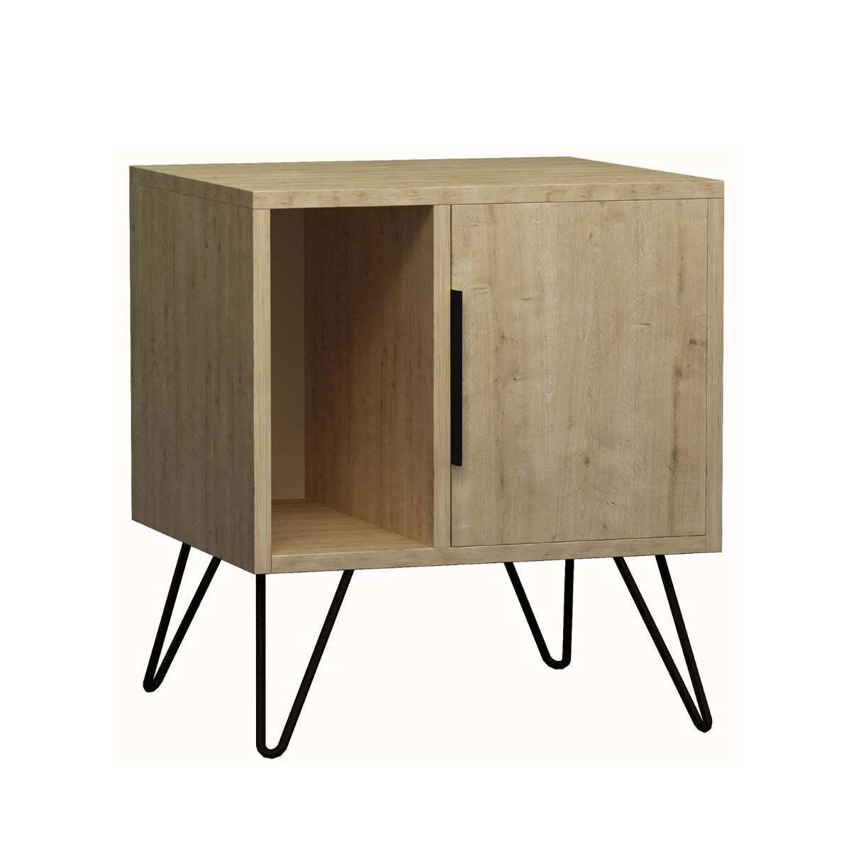 Noptiera maro stejar din PAL melaminat Glynn Decortie, 1, hectarul.ro