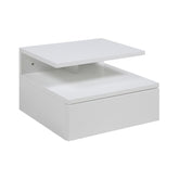 Hectarul - Noptiera suspendata alba din MDF Ashlan Actona