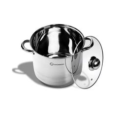 Oala din inox cu capac din sticla , 8.80 l , Grunberg GR2124