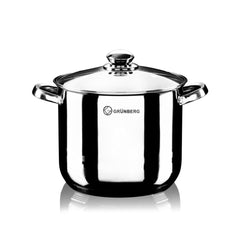 Oala din inox cu capac din sticla termorezistenta , 19.50 l , 32 cm , Grunberg GR2132