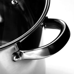 Oala din inox cu capac din sticla termorezistenta , 19.50 l , 32 cm , Grunberg GR2132