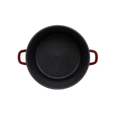 Oala tip tuci, din aluminiu, cu interior placat cu ceramica marmorata, 7.3 litri, Grunberg GR2008