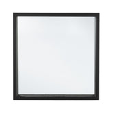 Hectarul - Oglinda cu rama neagra din lemn si sticla 52x52 cm Tiziano Bizzotto