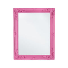Oglinda cu rama roz din lemn si sticla 36x46 cm Miro Bizzotto