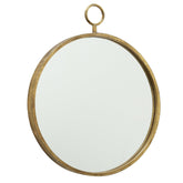 Hectarul - Oglinda de perete, aurie, din fier, diametru 55 cm, Prado Boltze