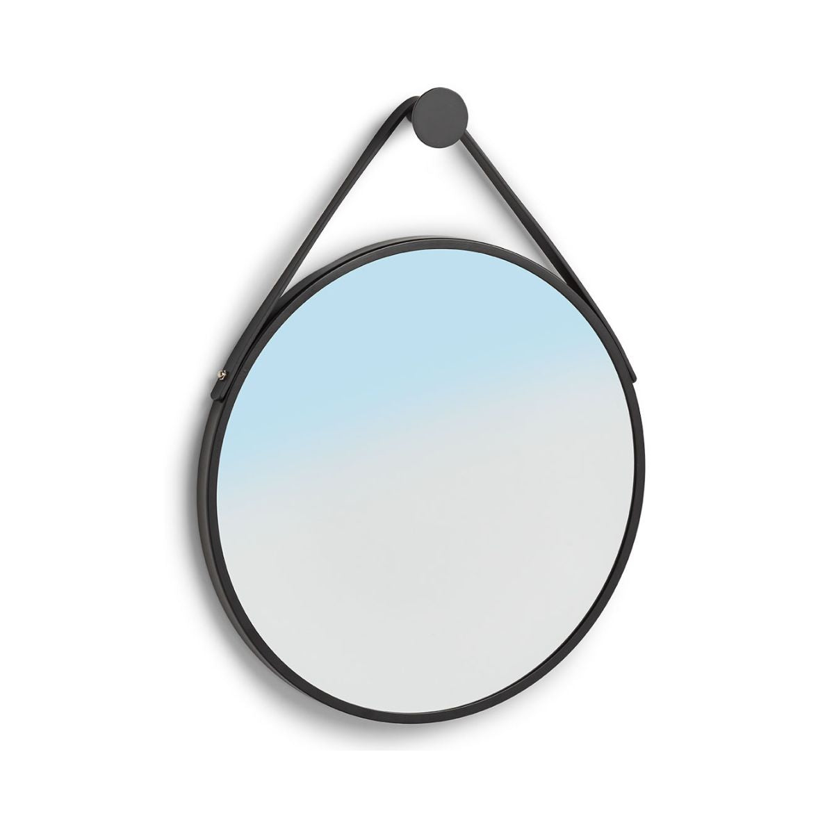 Oglinda de perete, neagra, din metal, Ø40, Wall Mirror Zeller, 1, hectarul.ro