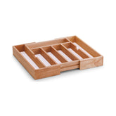 Hectarul - Organizator pentru tacamuri extensibil, maro, din lemn, 31.5-50 cm, Cutlery box Zeller