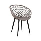 Hectarul - Pachet 3+1 Scaun de living gri din polipropilena si metal Optimus