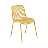 Hectarul - Pachet 3+1 Scaun de living galben din polipropilena si metal Klara