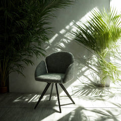 Pachet 3+1 Scaun dining rotativ gri heather Noran DC-53