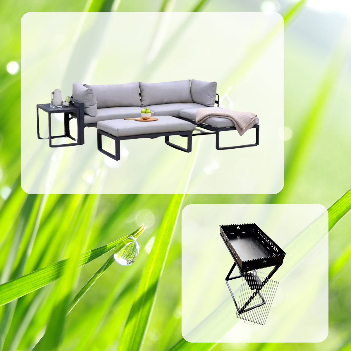 Pachet promotional set pentru terasa Santorini si gratar Hectarul, model Z, 1, hectarul.ro