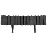 Hectarul - Palisada de gradina, model lemn,  58 cm, negru