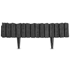 Palisada de gradina, model lemn, 58 cm, negru