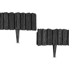 Palisada de gradina, model lemn, 58 cm, negru