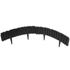 Palisada de gradina, model lemn, 58 cm, negru