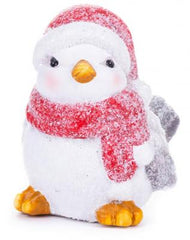 Pasare femela Craciun MagicHome, esarfa visiniu, teracota