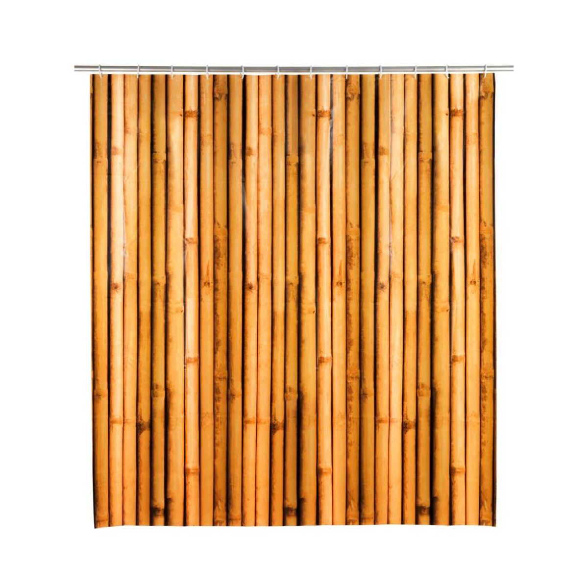 Perdea de dus maro din poliester 180x200 cm Bambusa Wenko, 1, hectarul.ro