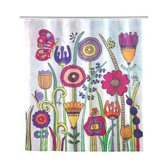 Perdea de dus multicolora din poliester Full Bloom Rollin Art Wenko