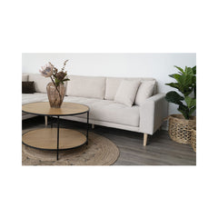 Perna bej nisipiu din poliester 40x40 cm Lido House Nordic