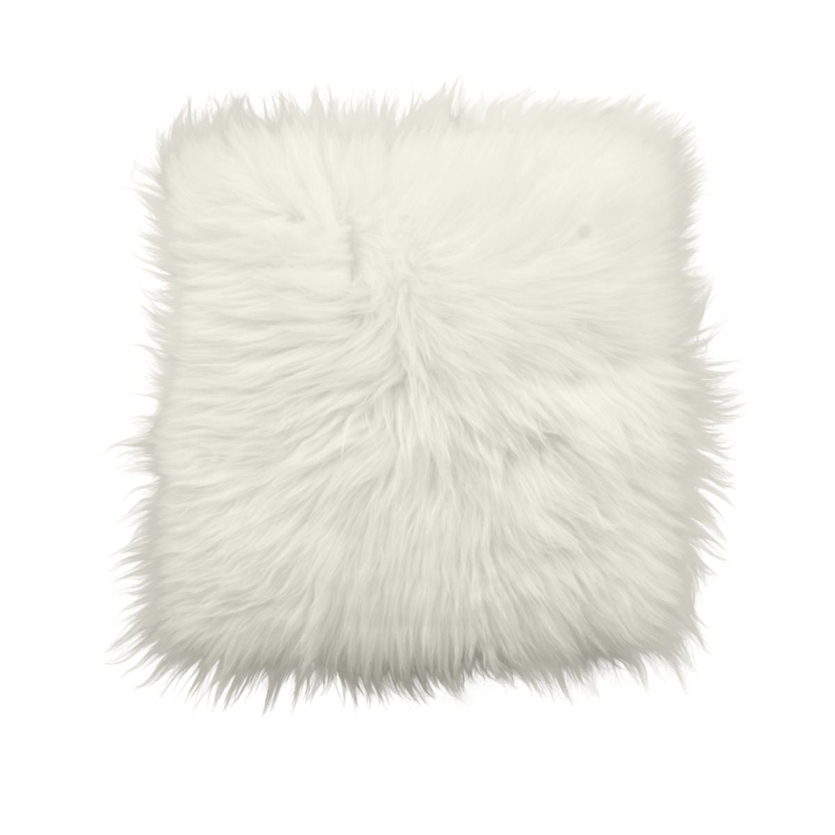 Perna de scaun din blana naturala de oaie Texel, 37x37 cm, alb, 1, hectarul.ro