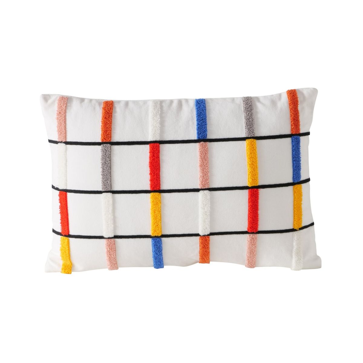 Perna decorativa alb / multicolor 50x30 cm Ilo Boltze, 1, hectarul.ro