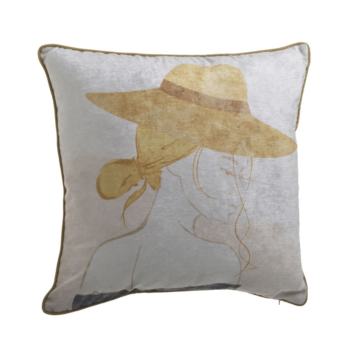 Perna decorativa din poliester cu aspect chenille 45X45 cm Girl Inart, 1, hectarul.ro