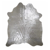 Hectarul - Piele naturala de vita, 3-4 m2, culoare Zebra argintie