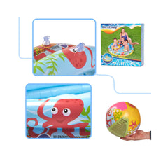 Piscina pentru copii cu minge de plaja si colac
