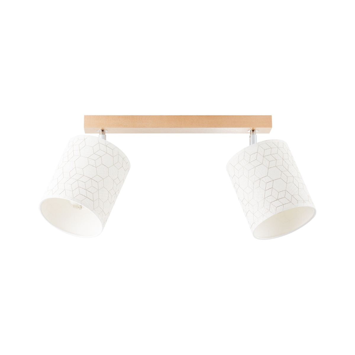 Plafoniera alba din textil cu 2 becuri Galance Brilliant, 1, hectarul.ro