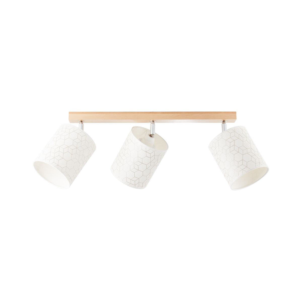 Plafoniera alba din textil cu 3 becuri Galance Brilliant, 1, hectarul.ro