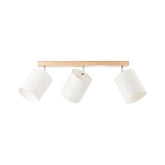 Hectarul - Plafoniera alba din textil cu 3 becuri Galance Brilliant