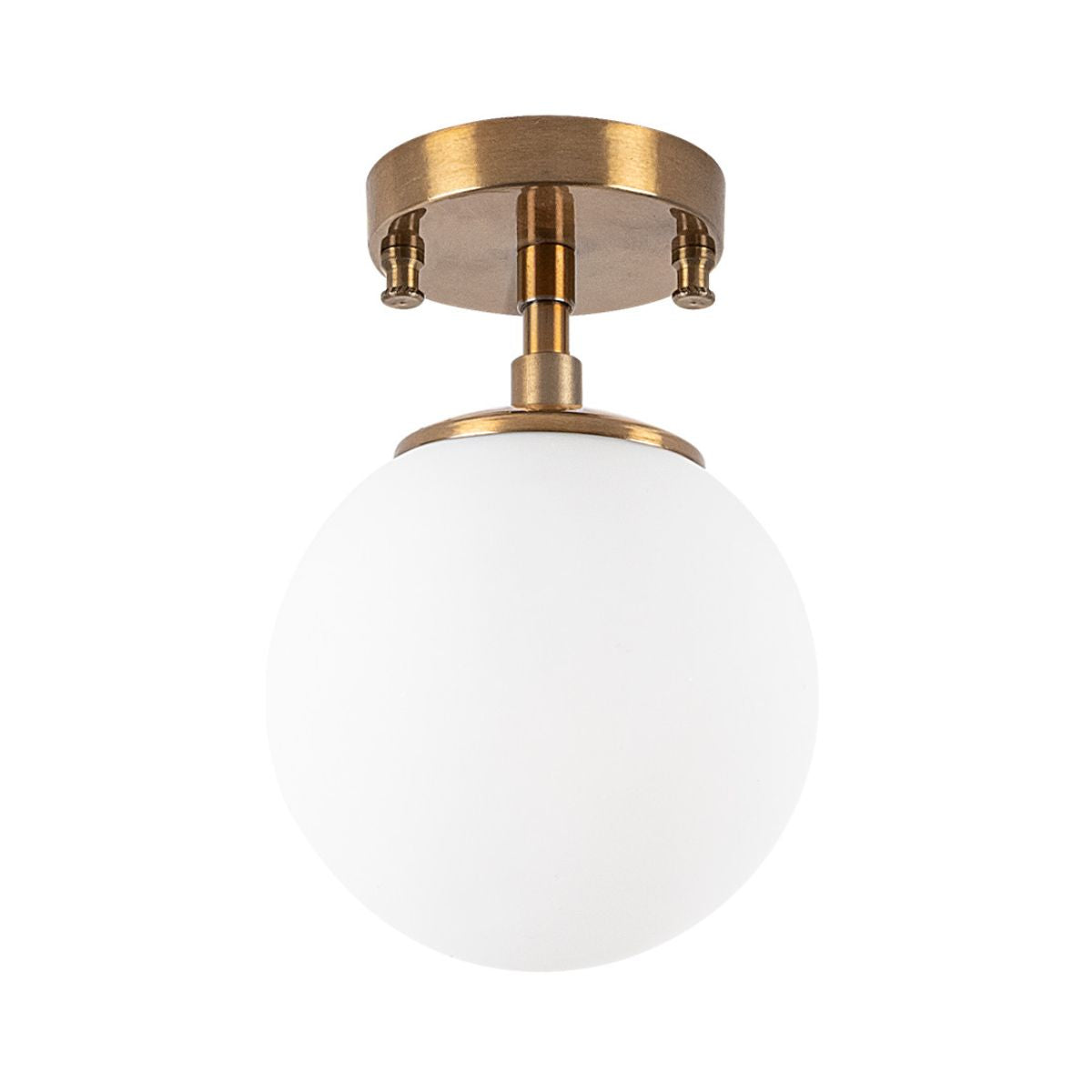 Plafoniera alb/auriu din metal si sticla Ø15 cm Atmaca, 1, hectarul.ro